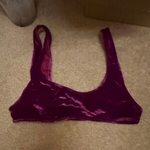 Triangl Swimwear Velvet Magenta Bralette